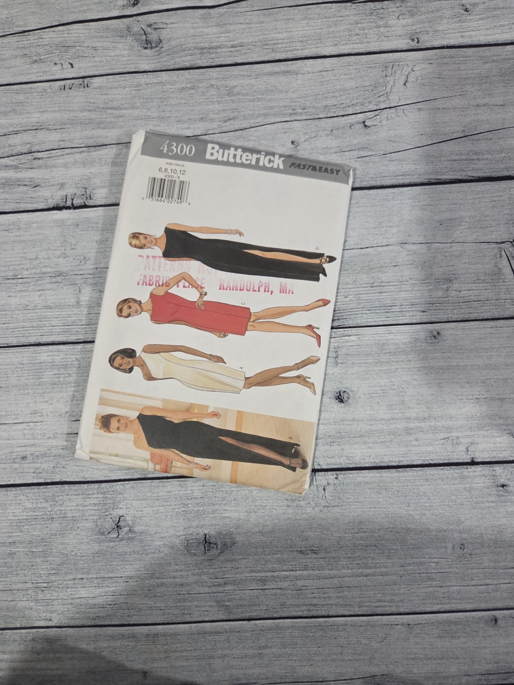 Butterick Sewing Pattern 4300 Size 6-8-10-12